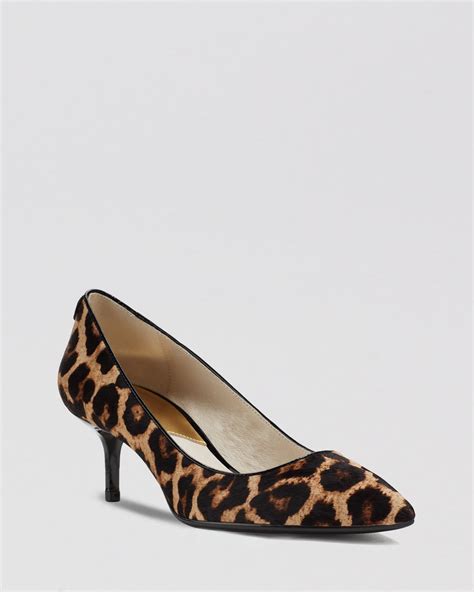 Michael Kors Michael Kors Cynthia High Heel Leopard Print Fur 